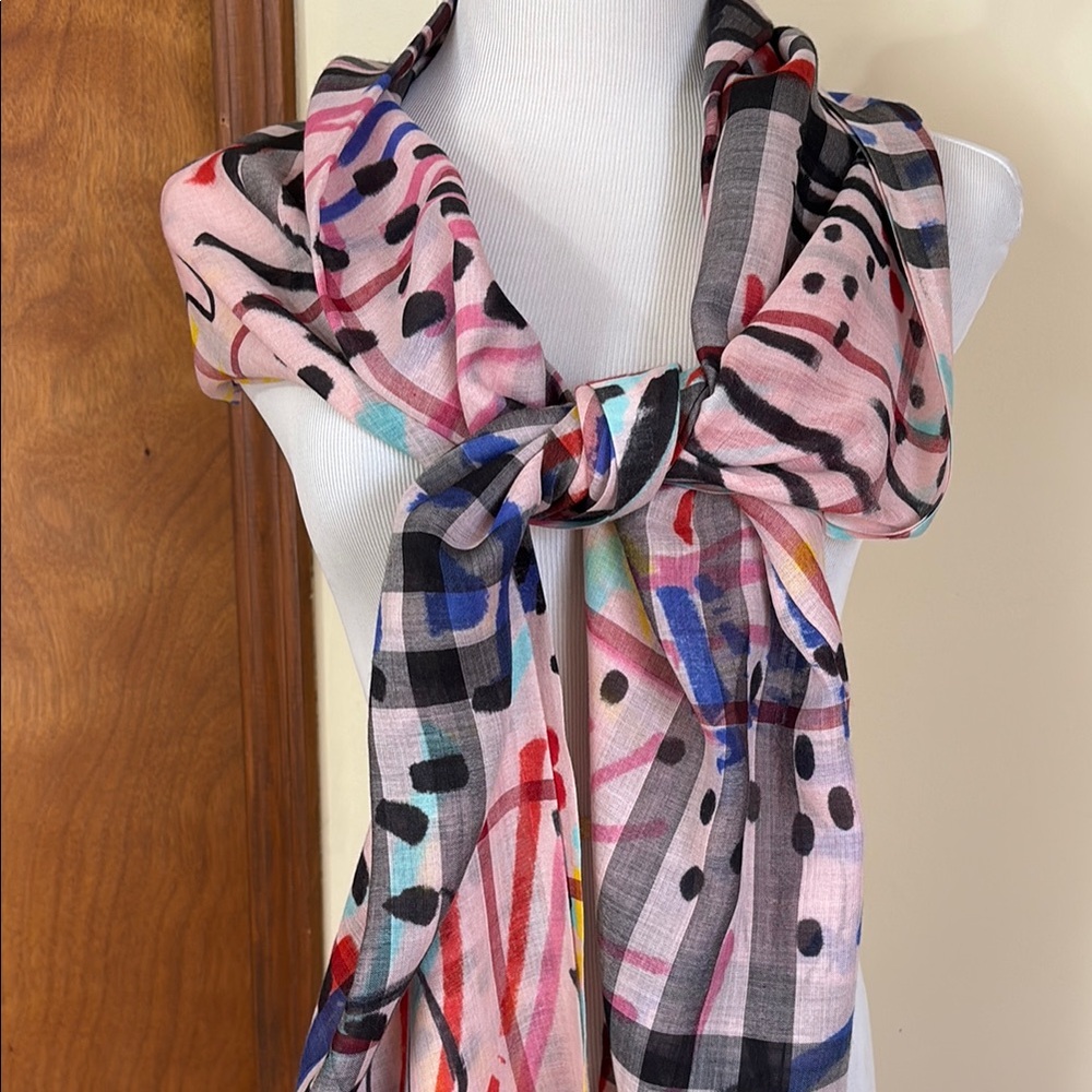 Burberry Colorful Abstract Italian Women's Scarf